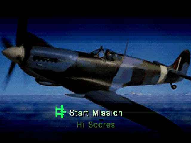 Flying Squadron title screen for Playstation